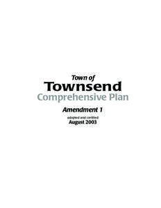 AMENDMENT #1 to the 2003 Town of Townsend Comprehensive Plan