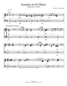 Sonatina in G# Minor Transposed to A Minor Music by Eric Robinson