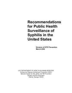 Epidemiology / Public health / United States Public Health Service / Council of State and Territorial Epidemiologists / Clinical surveillance / Health department / National Center for HIV/AIDS /  Viral Hepatitis /  STD /  and TB Prevention / Oklahoma State Department of Health / State health agency / Health / State governments of the United States / Centers for Disease Control and Prevention