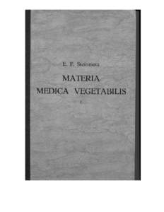 PREFACE ========== In deciding to compile this book, I have been largely influenced by the increasing interest which the medical profession is again taking in drugs obtained from the vegetable kingdom. There is indeed 