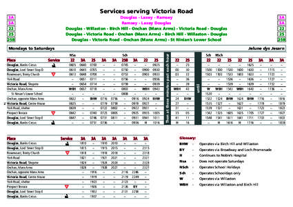Services serving Victoria Road 3A 3A25B