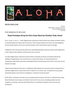 MEDIA RELEASE Contact: Debbie Baker, Executive Director [removed[removed]