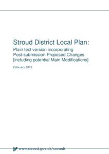 PLAIN TEXT Local Plan Post Submission Changes_Feb2015