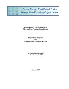 Grand Forks – East Grand Forks Metropolitan Planning Organization Request for Proposals for Transportation Planning Services