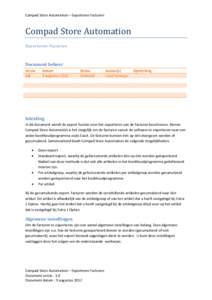 Compad Store Automation – Exporteren Facturen  Compad Store Automation Exporteren Facturen  Document beheer