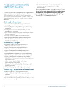 [removed]The George Washington University[removed]Academic Bulletin