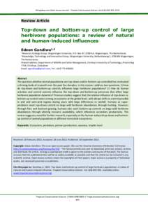 Mongabay.com Open Access Journal - Tropical Conservation Science Vol.6 (4):, 2013  Review Article Top-down and bottom-up control of large herbivore populations: a review of natural