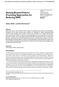 Youth Violence and Juvenile Justice OnlineFirst, published on April 22, 2010 as doi:[removed][removed]  Getting Beyond Failure: Promising Approaches for Reducing DMC