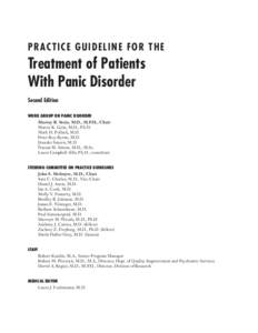 15.14 Anxiety Disorders - Clinical Practice Guidelines - Passport Health Plan