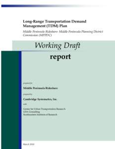 Long-Range Transportation Demand Management (TDM) Plan