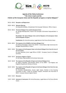 Forced migration / Levant / Member states of the United Nations / United Nations High Commissioner for Refugees Representation in Cyprus / Refugee / Syria / United Nations High Commissioner for Refugees / European Council on Refugees and Exiles / Atassi / Asia / Middle Eastern countries / Western Asia