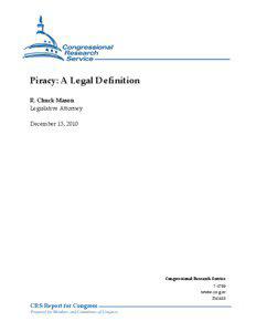 Piracy : A Legal Definition