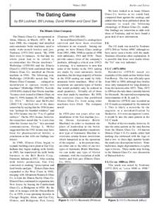 2  Winter 2005 The Dating Game by Bill Lockhart, Bill Lindsey, David Whitten and Carol Serr