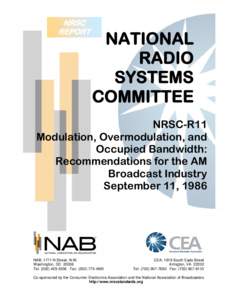 National Association of Broadcasters / Consumer Electronics Association / AM broadcasting / Electronic engineering / Broadcasting / Standards organizations / National Radio Systems Committee / Technology