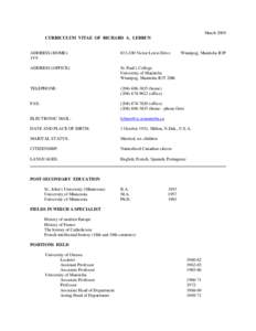 Microsoft Word - Lebrun CV.doc