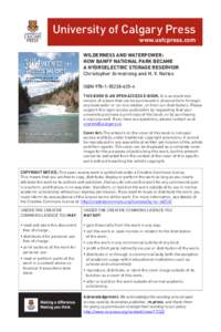 Calgary / Hydroelectricity / Geography / Human geography / Banff National Park / Canadian Rockies / Lake Minnewanka