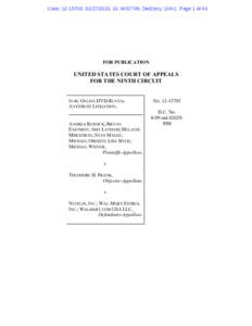 Case: , , ID: , DktEntry: 109-1, Page 1 of 43  FOR PUBLICATION UNITED STATES COURT OF APPEALS FOR THE NINTH CIRCUIT