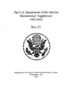 The U.S. Department of the Interior   . Documentary Supplement[removed]