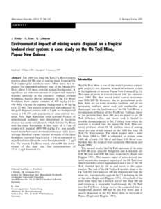 Mineralium Deposita[removed]: 280±291  Ó Springer-Verlag 1997 ARTICLE