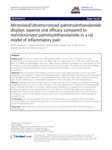 Amides / Biomolecules / Lipids / Palmitoylethanolamide / Non-steroidal anti-inflammatory drugs / Progestagens / Carrageenan / Progesterone / Hyperalgesia / Chemistry / Endocrine system / Biology