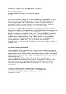 Kurztherapie und Lösungen – Kundigkeit und Respektieren Artikel von Jürgen Hargens Familiendynamik Heft 1 Januar 1995, Klett-Cotta Stuttgart Ab S. 33  Es hat bei mir einige Zeit gedauert, bis ich den (amerikanischen)