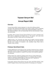 Yayasan Senyum Bali - Annual Report 2008