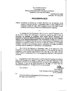 No[removed]AVD-III Government of India Ministry of Personnel, Public Grievances and Pensions Department of Personnel and Training North Block New Delhi Dated the 16 th June, 2014