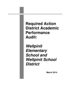 Required Action District Academic Performance Audit Wellpinit