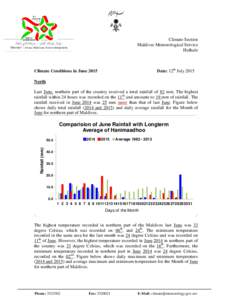 c Climate Section Maldives Meteorological Service Hulhule  ‫ނ ަވ ްނ ަކ ްނ ަމތީ ައ ަބ ަދ ްށ‬