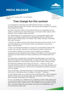 Microsoft Word - Tree change fun this summer ARCC Media Release 22 January 2015.doc