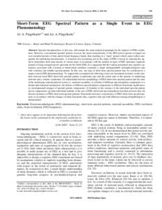 Electroencephalography / Electrophysiology / Neurophysiology / Neuroscience / Electrodiagnosis / Neural oscillation / Metastability in the brain / Theta wave / Delta wave / Gamma wave / Alpha wave / Cordance