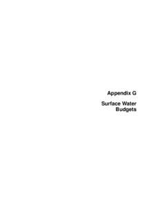 Appendix G Surface Water Budgets Table G-1. Water Budget for the Pecos River with Detail for the Gallinas River Median (ac-ft/yr)