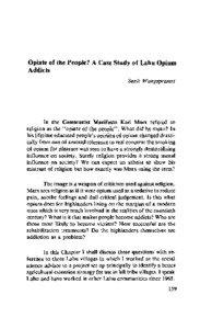 Opiate of the people ? a case study of lahu opium addicts