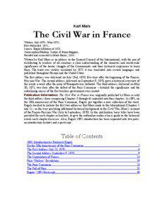 Karl Marx  The Civil War in France