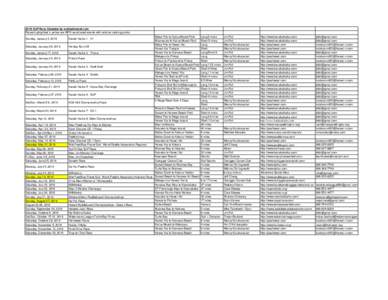 2016 SUP Race Calendar by wetfeethawaii.com Races highlighted in yellow are WPA sanctioned events with national ranking points. Sunday, January 3, 2016 Kanaki Ikaika 1 - V1