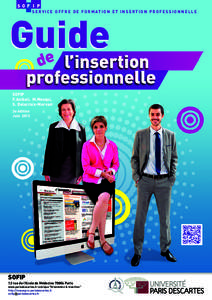 S O F I P S E R V I C E O F F R E D E F O R M AT I O N E T I N S E R T I O N P R O F E S S I O N N E L L E SOFIP F.Anibali, M.Mesqui, S. Delacroix-Morvan