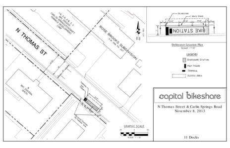 Delineator Location Plan LEGEND N Thomas Street & Carlin Springs Road November 8, 2013