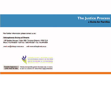 THE JUSTICE PROCESS a Guide for Families THE JUSTICE PROCESS a Guide for Families