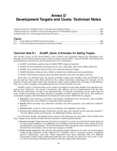 Annex D Development Targets and Costs: Technical Notes Technical Note D.1 SimSIP_Goals: A Simulator for Setting Targets ............................................................. 463 Technical Note D.2 SimSIP_Costs: E