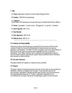 Public safety / Computer network security / Data security / Crime prevention / National security / Information security / Attack / Vulnerability / Privacy Office of the U.S. Department of Homeland Security / Security / Computer security / Cyberwarfare