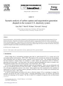 Scenario analysis of carbon capture and sequestration generation dispatch in the western U.S. electricity system