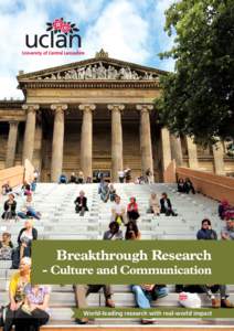 Breakthrough Research - Culture and Communication World-leading research with real-world impact  Introduction