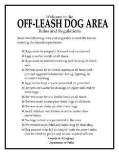 Microsoft Word - 08Off leash rules and reg.doc