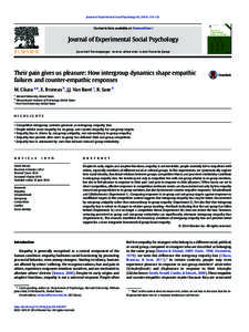 Journal of Experimental Social Psychology–125  Contents lists available at ScienceDirect Journal of Experimental Social Psychology journal homepage: www.elsevier.com/locate/jesp