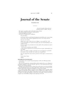 JANUARY 13, [removed]Journal of the Senate FOURTH DAY
