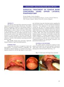 Journal of IMAB - Annual Proceeding (Scientific Papers) 2009, book 1  SURGICAL TREATMENT OF TONGUE BASE CARCINOMA USING UPPER