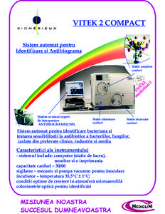 VITEK 2 COMPACT Sistem automat pentru Identificare si Antibiograma Statie umplere carduri