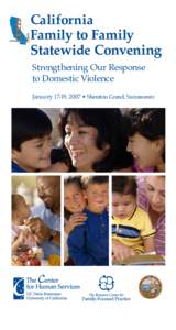 California Family to Family Statewide Convening Strengthening Our Response to Domestic Violence