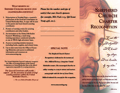 the good shepherd  What benefits do Shepherd Churches receive upon chartering/re-certifying?