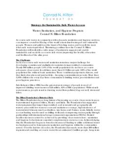 Millennium Development Goals / Public health / Sanitation / WASH / Drinking water / Water supply and sanitation in Benin / Water supply and sanitation in Indonesia / Hygiene / Health / Sewerage